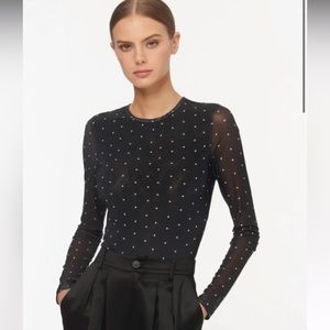 NEW CAMI NYC brooks bodysuit in black & white